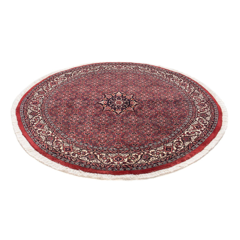 Perzisch tapijt - Bijar rond  - 150 x 150 cm - donkerrood