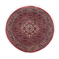 Perzisch tapijt - Bijar rond  - 100 x 100 cm - donkerrood