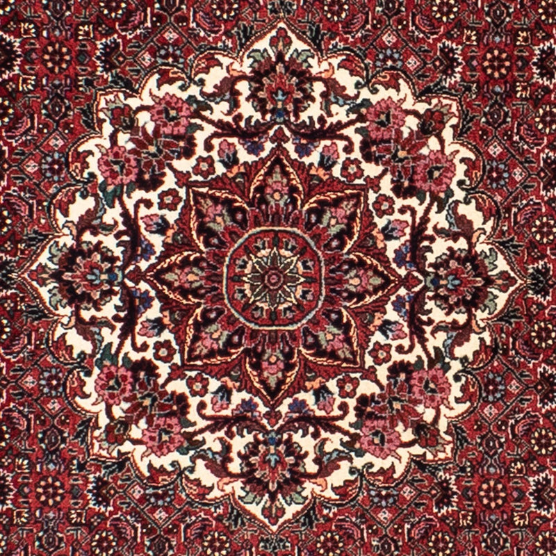 Perzisch tapijt - Bijar rond  - 150 x 150 cm - donkerrood