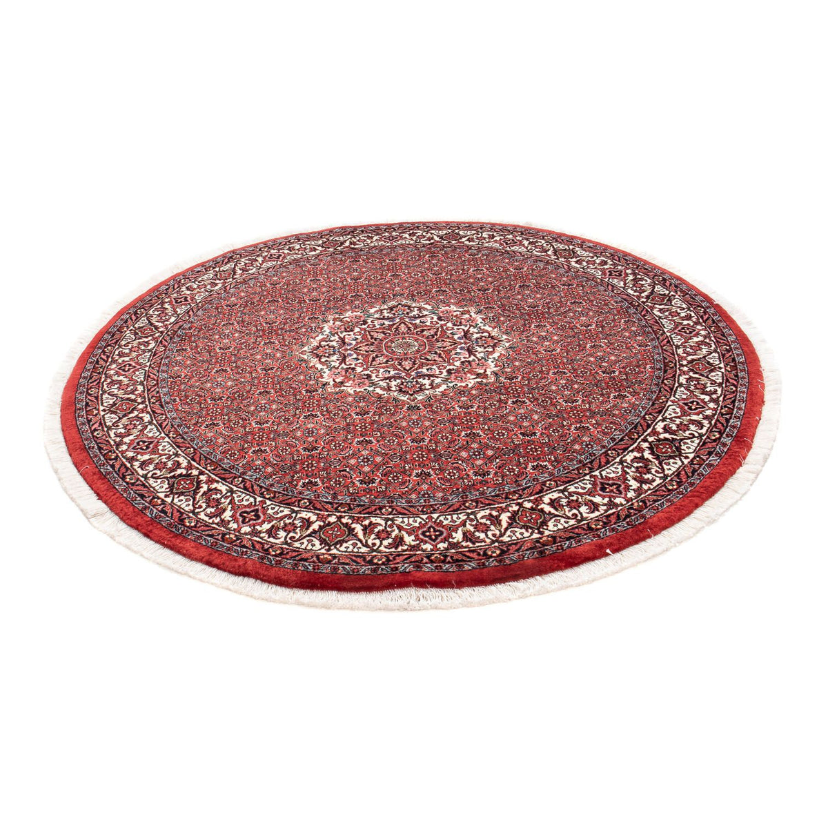 Perzisch tapijt - Bijar rond  - 150 x 150 cm - donkerrood