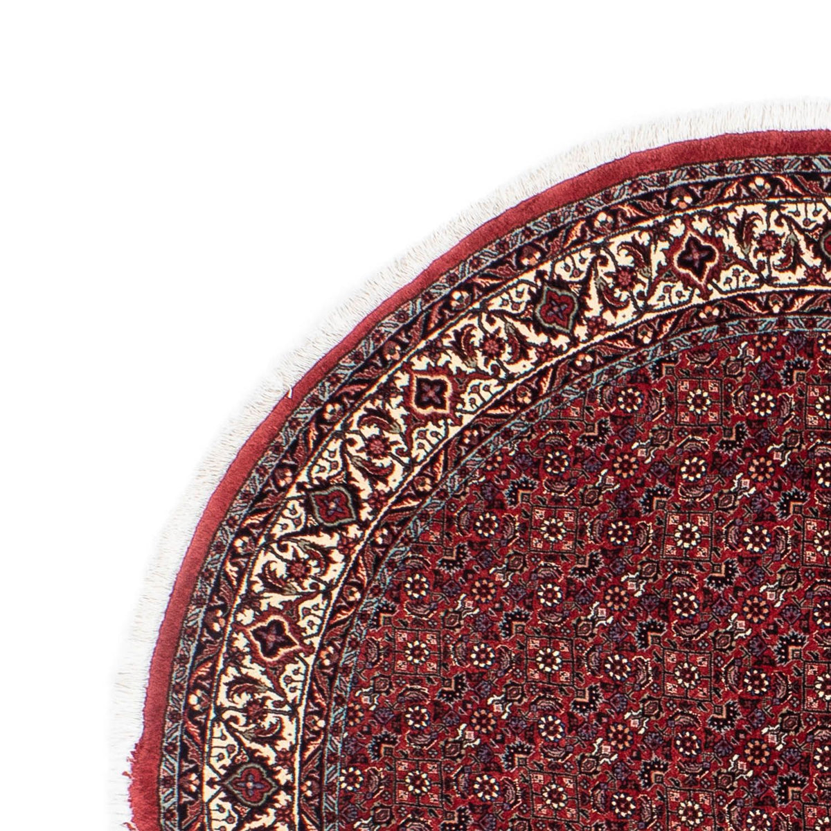 Perzisch tapijt - Bijar rond  - 150 x 150 cm - donkerrood