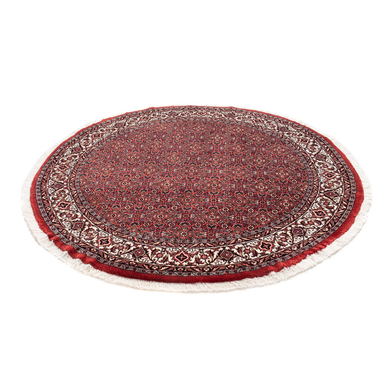 Perzisch tapijt - Bijar rond  - 150 x 150 cm - donkerrood