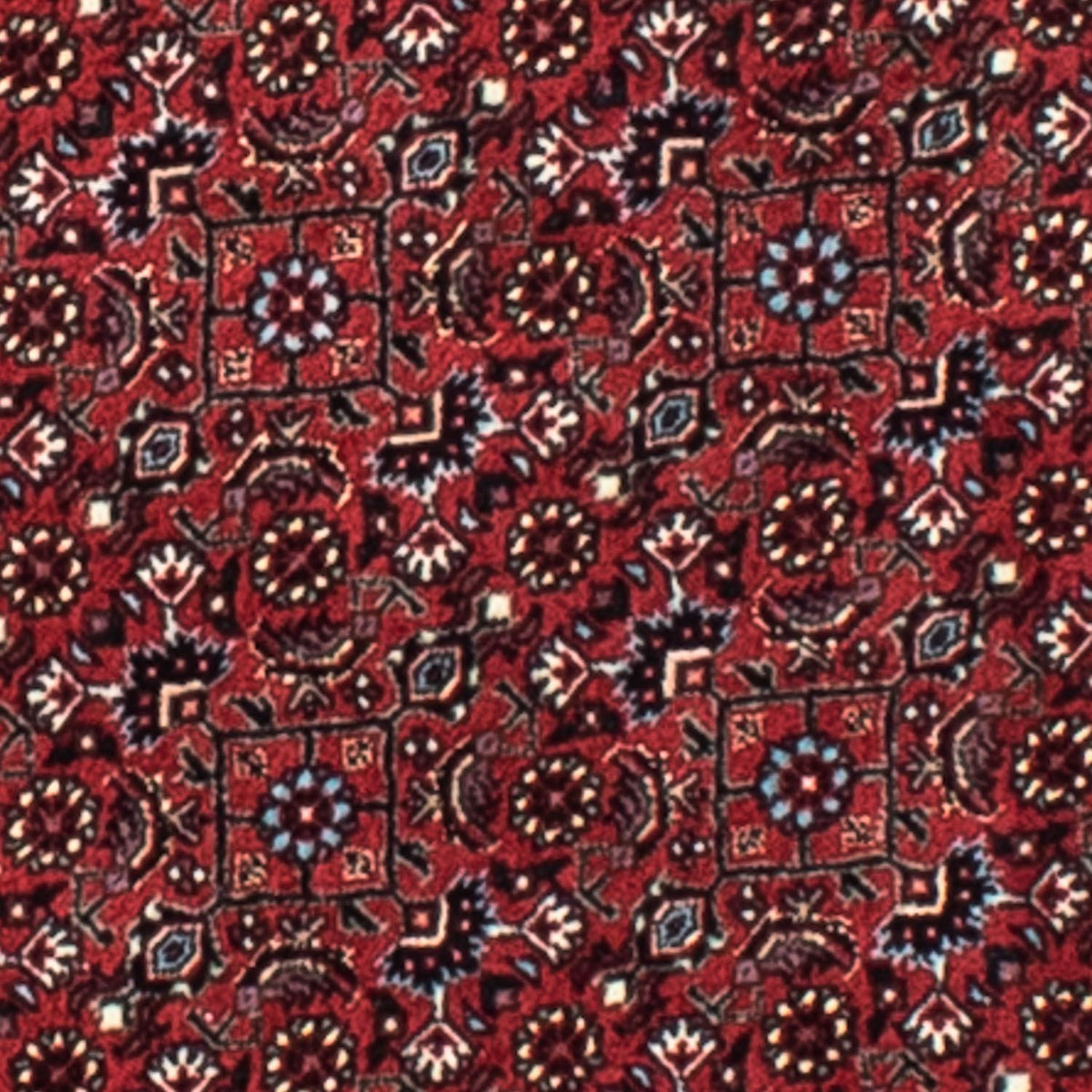 Perzisch tapijt - Bijar rond  - 105 x 105 cm - donkerrood
