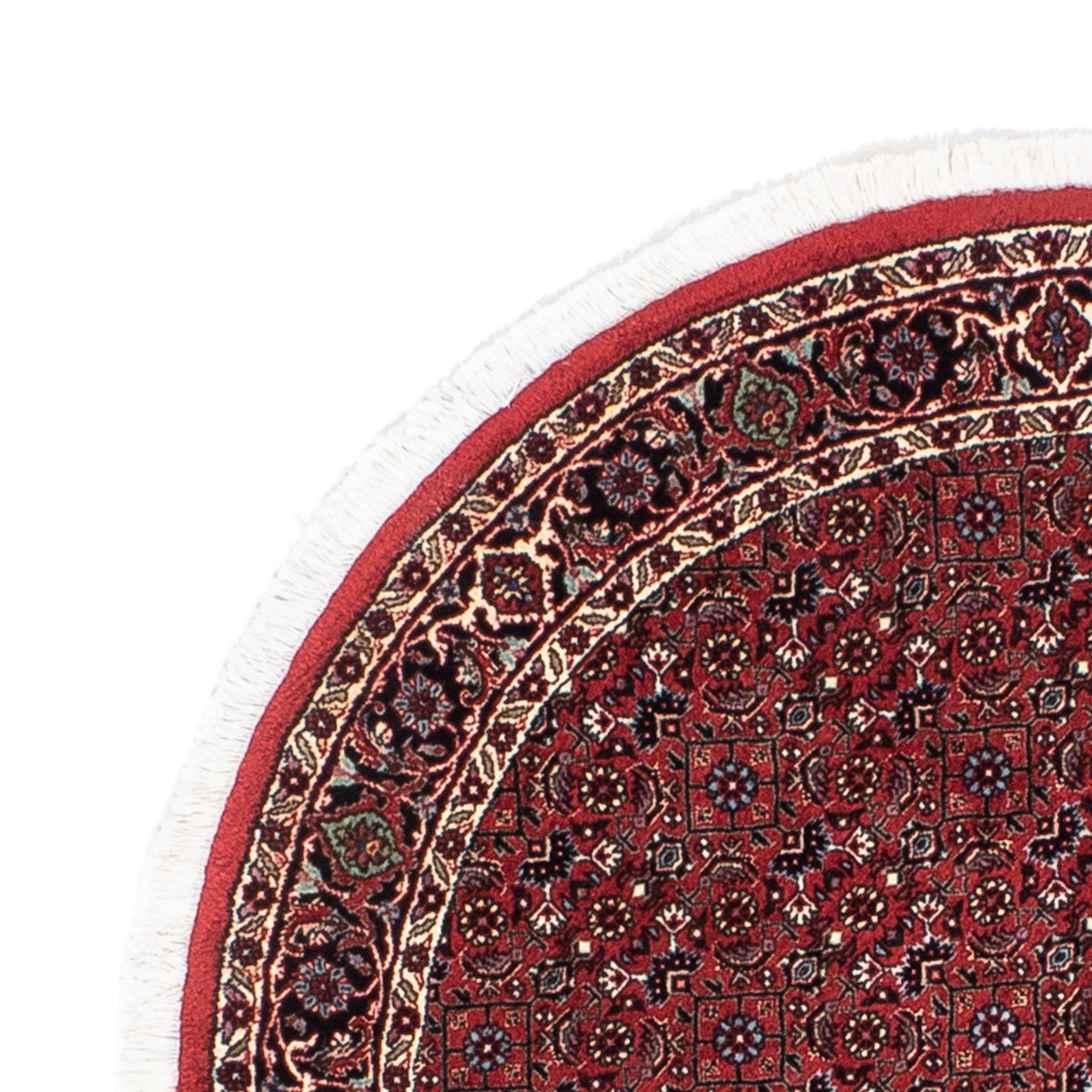 Perzisch tapijt - Bijar rond  - 105 x 105 cm - donkerrood