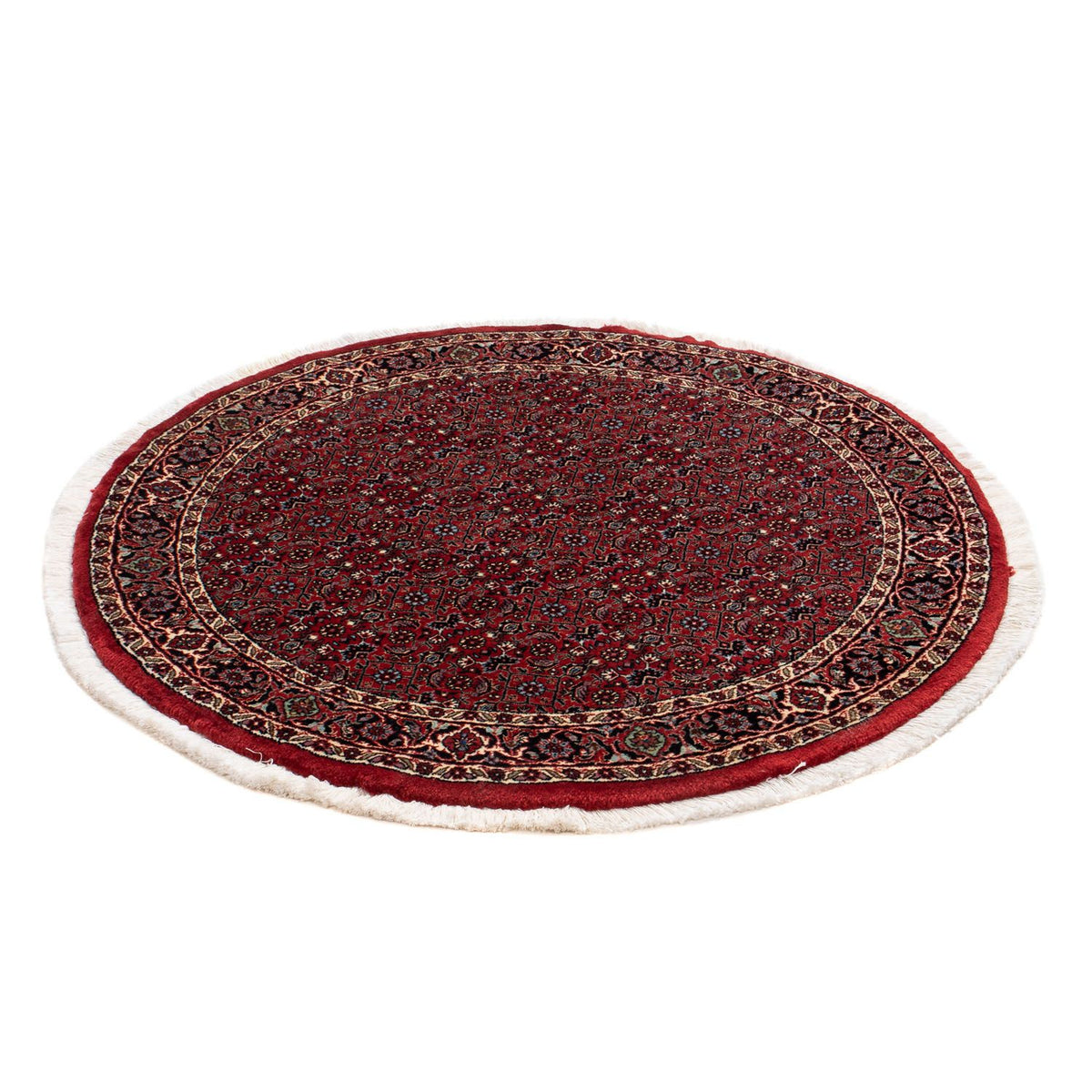 Perzisch tapijt - Bijar rond  - 105 x 105 cm - donkerrood