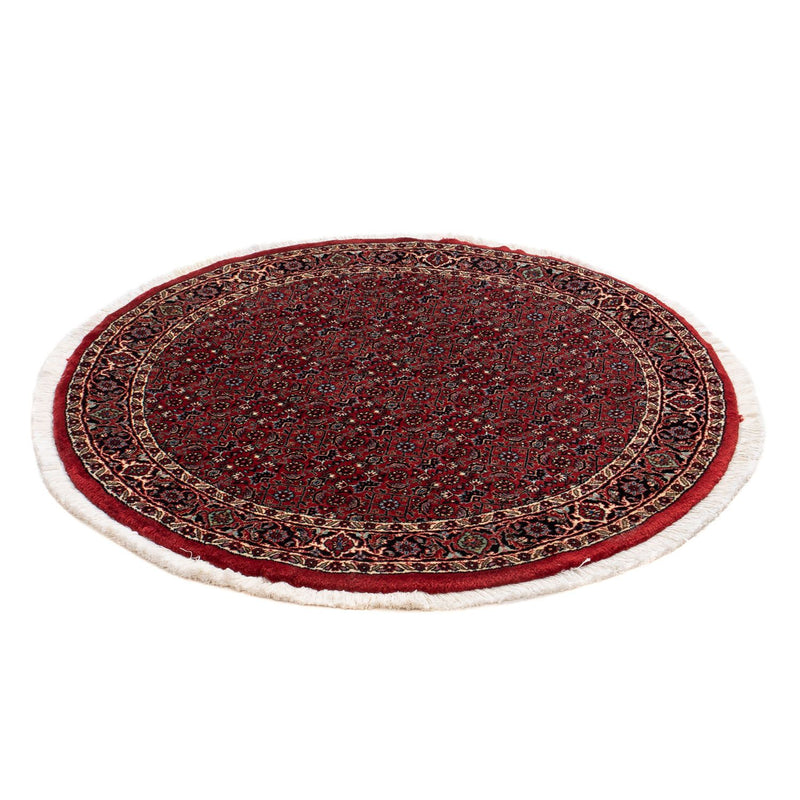 Perzisch tapijt - Bijar rond  - 105 x 105 cm - donkerrood