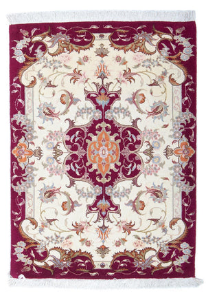 Perzisch tapijt - Tabriz - Royal - 89 x 64 cm - beige