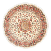 Perzisch tapijt - Tabriz - Royal rond  - 150 x 150 cm - beige