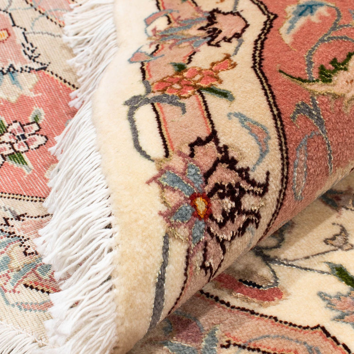 Perzisch tapijt - Tabriz - Royal rond  - 150 x 150 cm - beige