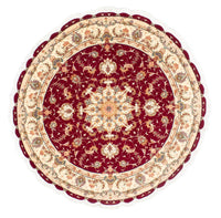 Perzisch tapijt - Tabriz - Royal rond  - 150 x 150 cm - donkerrood