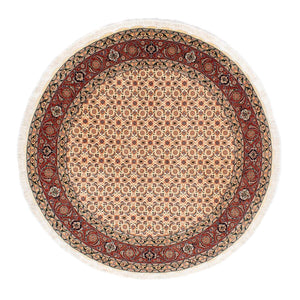 Perzisch tapijt - Tabriz - Royal rond  - 150 x 150 cm - lichtbruin