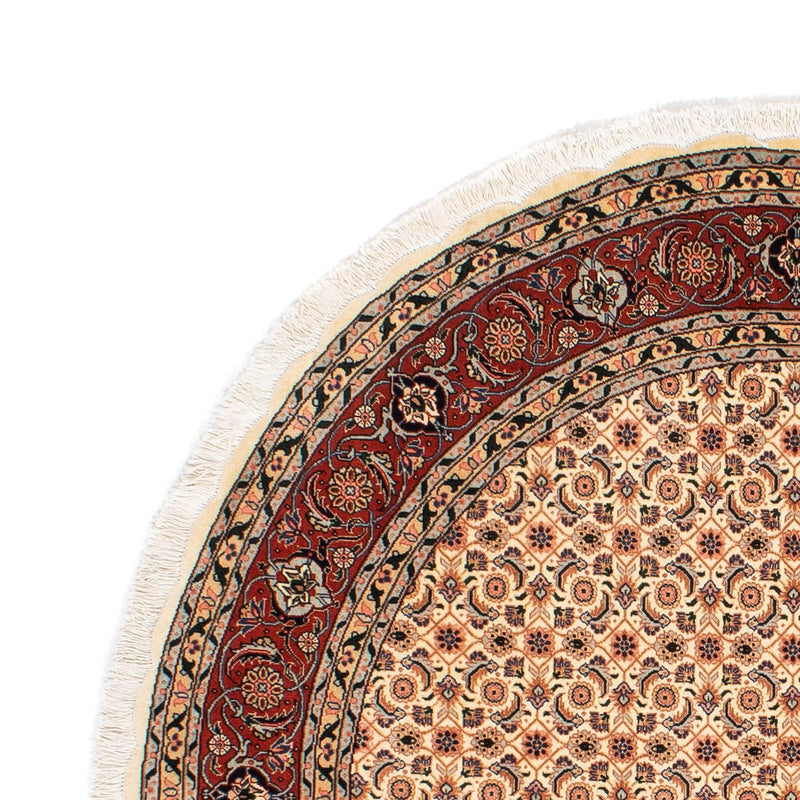 Perzisch tapijt - Tabriz - Royal rond  - 150 x 150 cm - lichtbruin