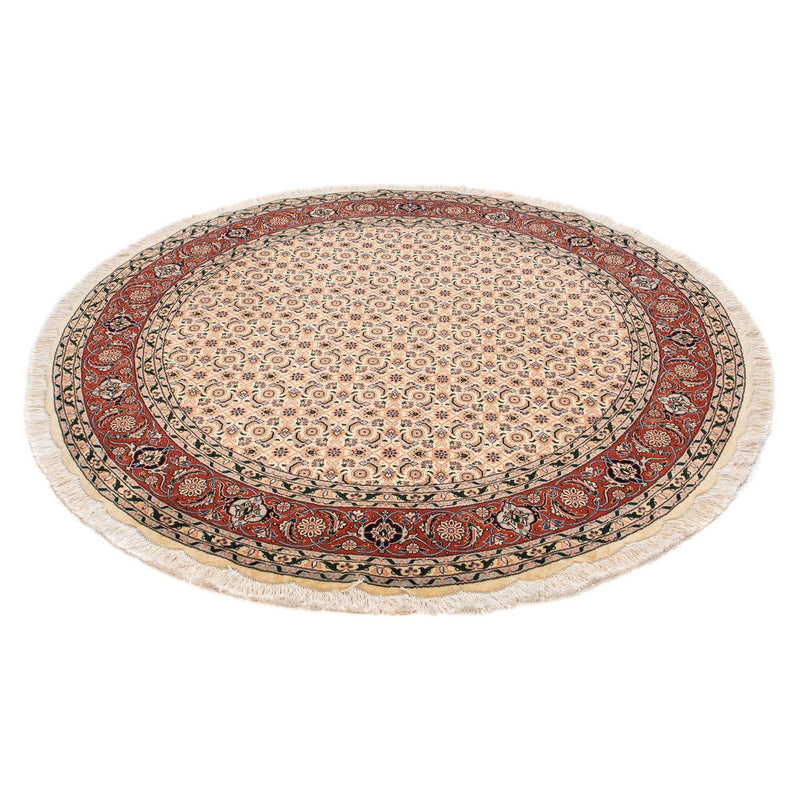 Perzisch tapijt - Tabriz - Royal rond  - 150 x 150 cm - lichtbruin