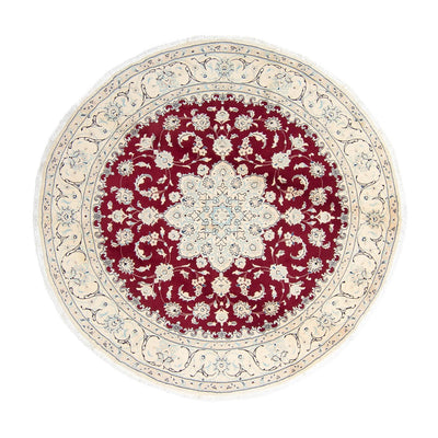 Perzisch tapijt - Nain rond  - 246 x 246 cm - donkerrood