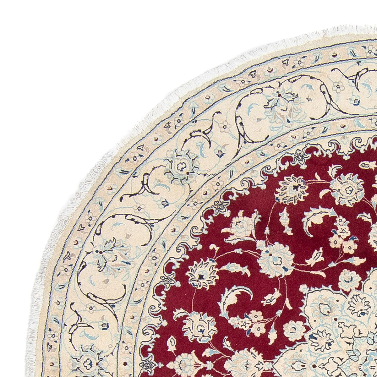 Perzisch tapijt - Nain rond  - 246 x 246 cm - donkerrood