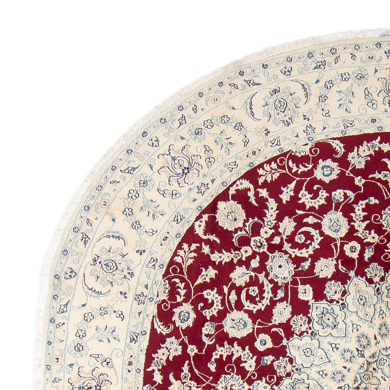 Perzisch tapijt - Nain rond  - 302 x 302 cm - donkerrood