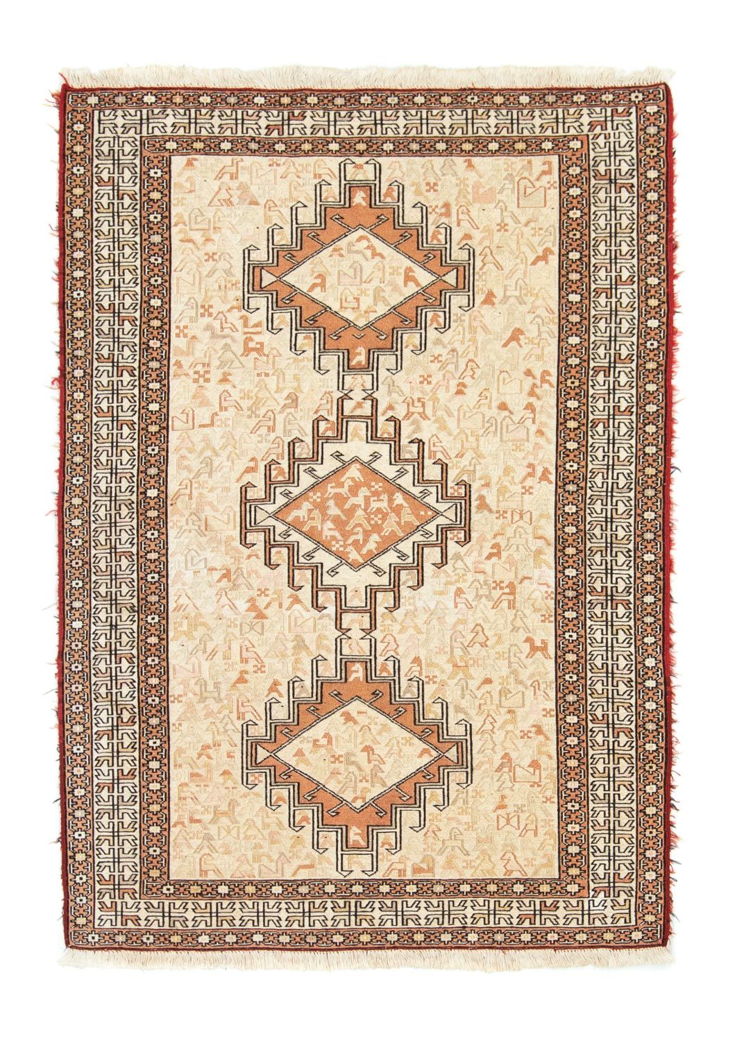 Perzisch Tapijt - Nomadisch - 150 x 102 cm - beige