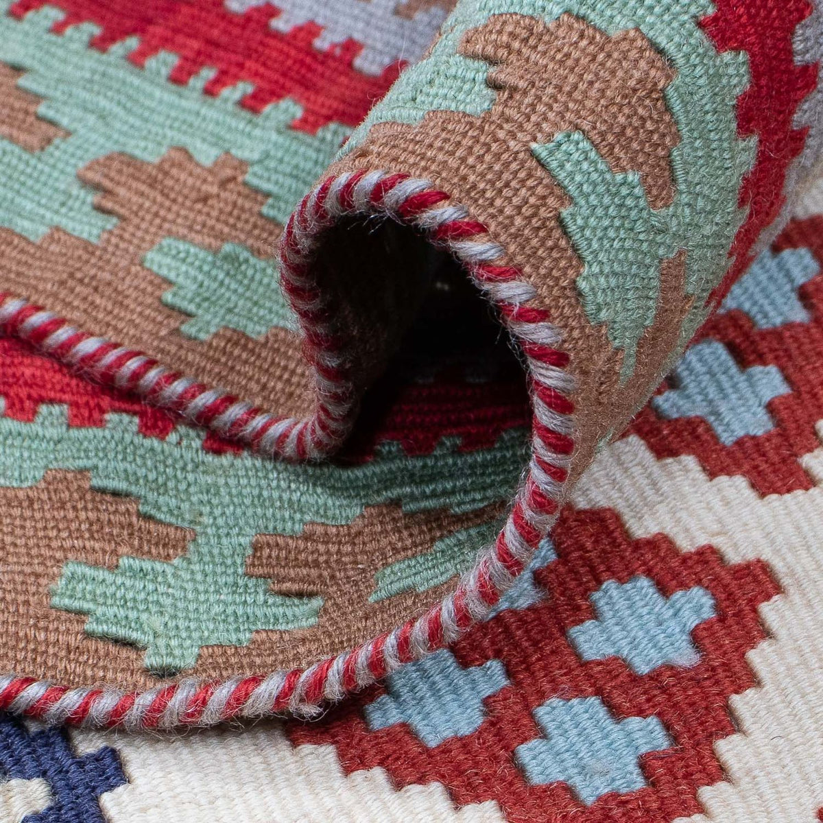 Loper Kelim tapijt - Oosters - 385 x 96 cm - veelkleurig