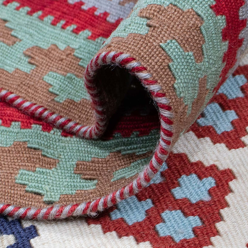 Loper Kelim tapijt - Oosters - 385 x 96 cm - veelkleurig