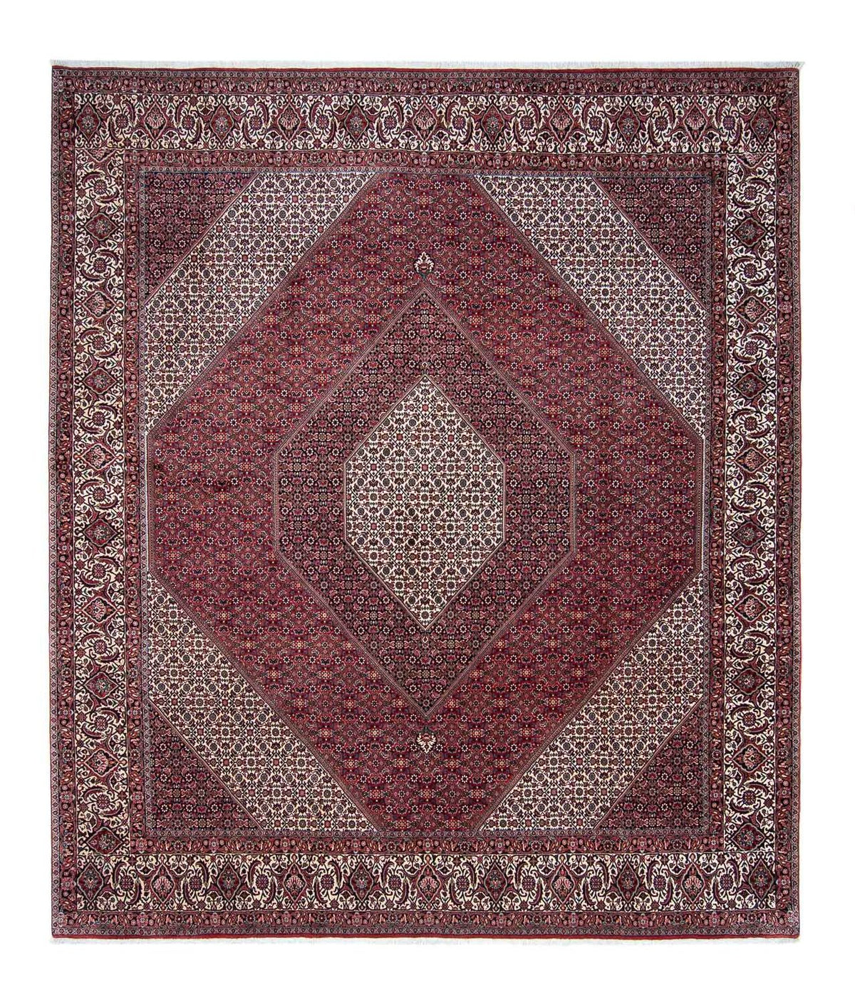 Perzisch tapijt - Bijar - 340 x 300 cm - donkerrood