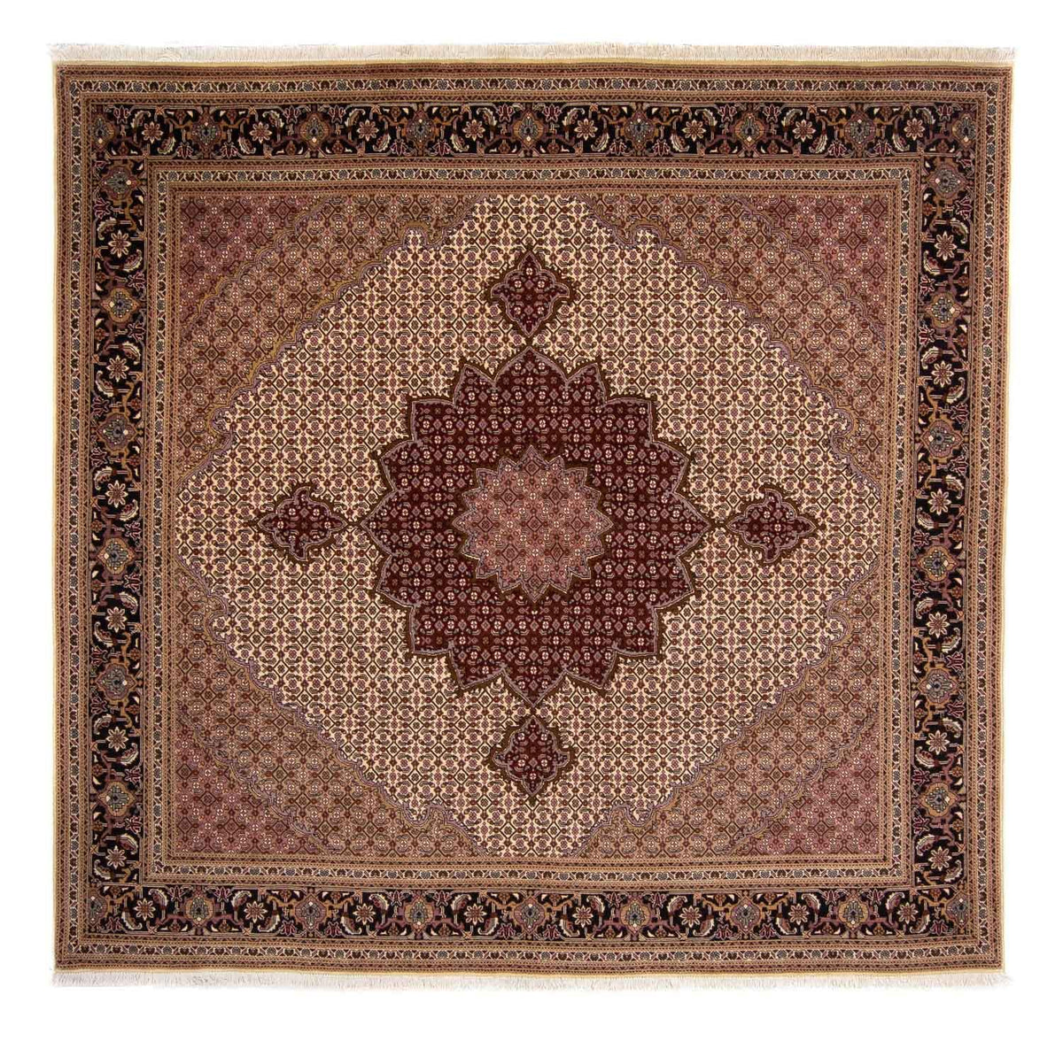 Perzisch tapijt - Tabriz - Royal - 250 x 249 cm - bruin