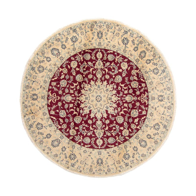 Perzisch tapijt - Nain rond  - 245 x 245 cm - donkerrood