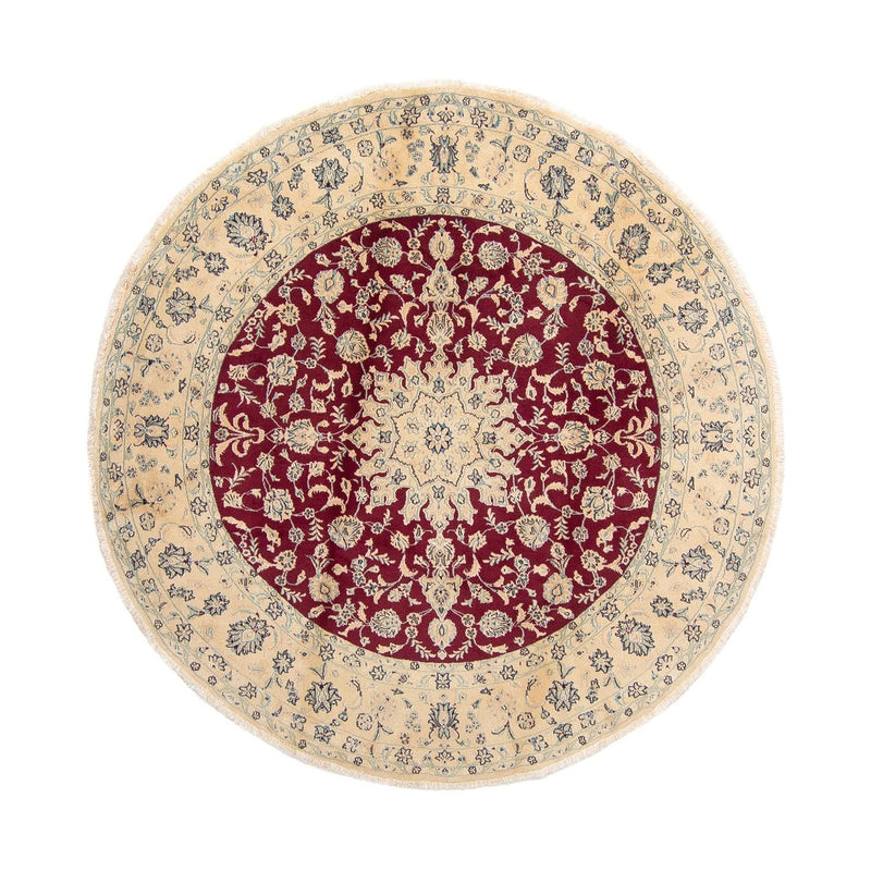 Perzisch tapijt - Nain rond  - 245 x 245 cm - donkerrood