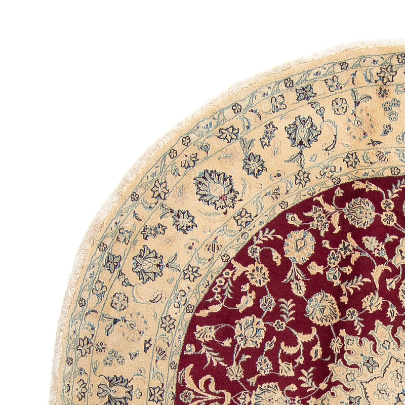 Perzisch tapijt - Nain rond  - 245 x 245 cm - donkerrood