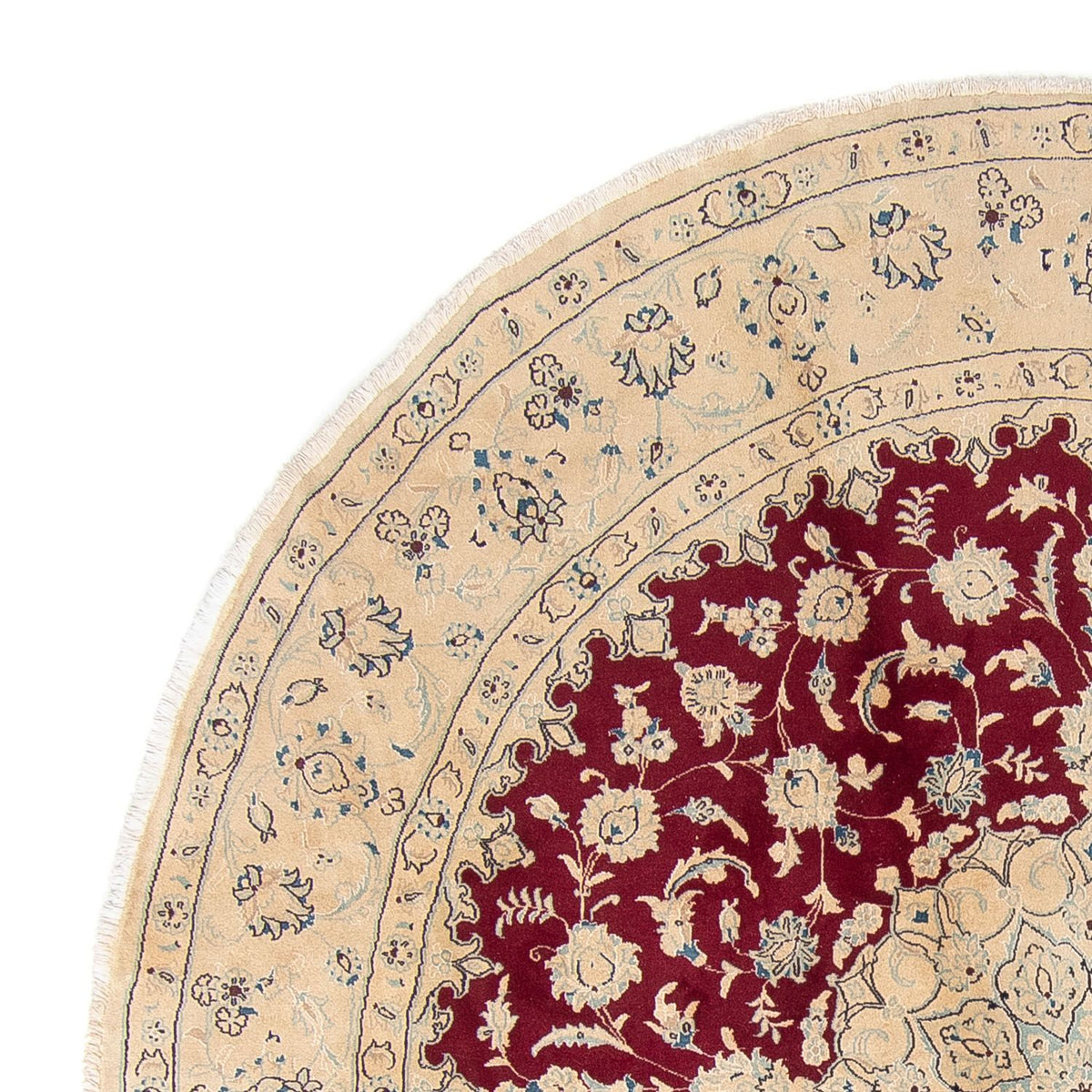 Perzisch tapijt - Nain rond  - 287 x 287 cm - donkerrood