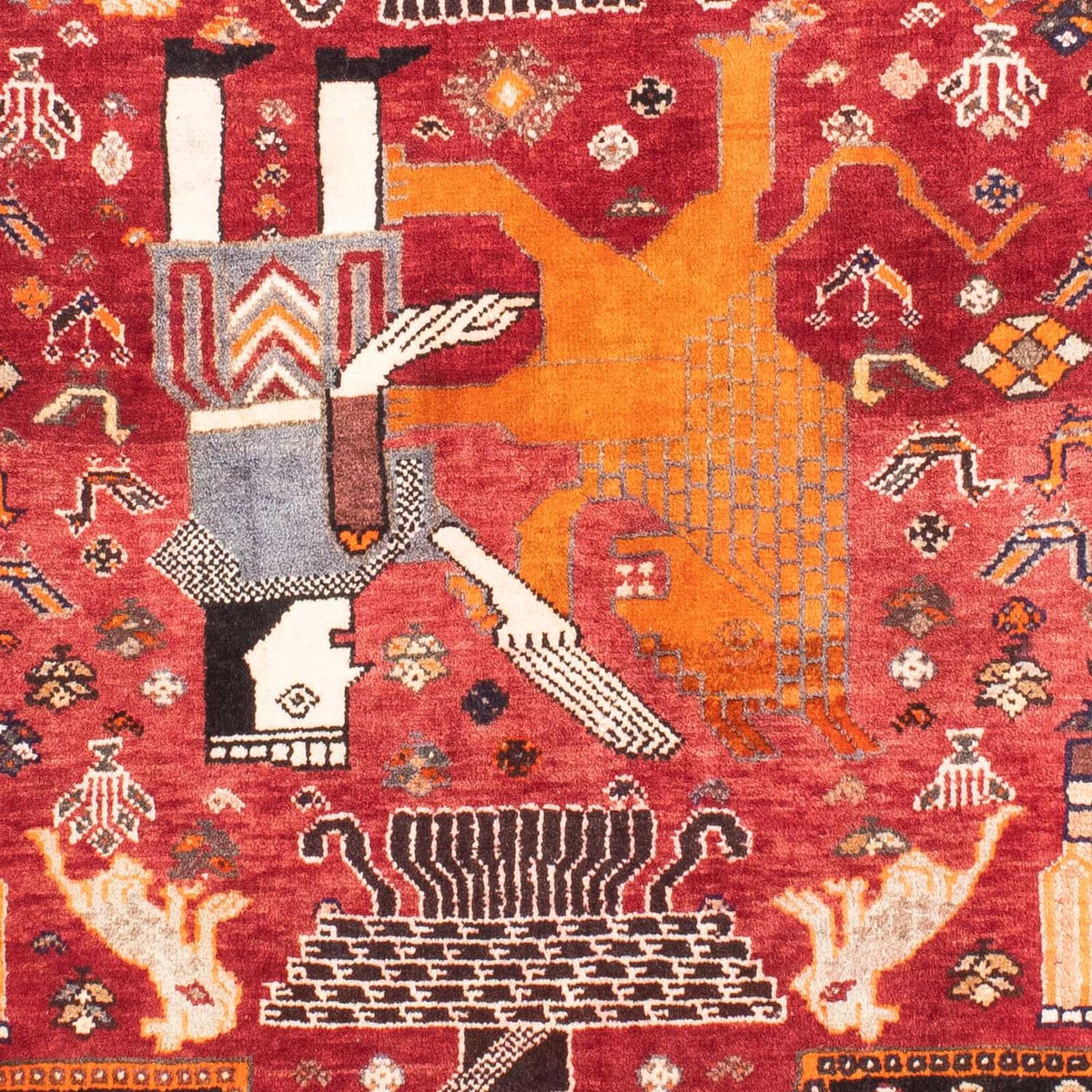 Perzisch Tapijt - Nomadisch - 155 x 111 cm - donkerrood