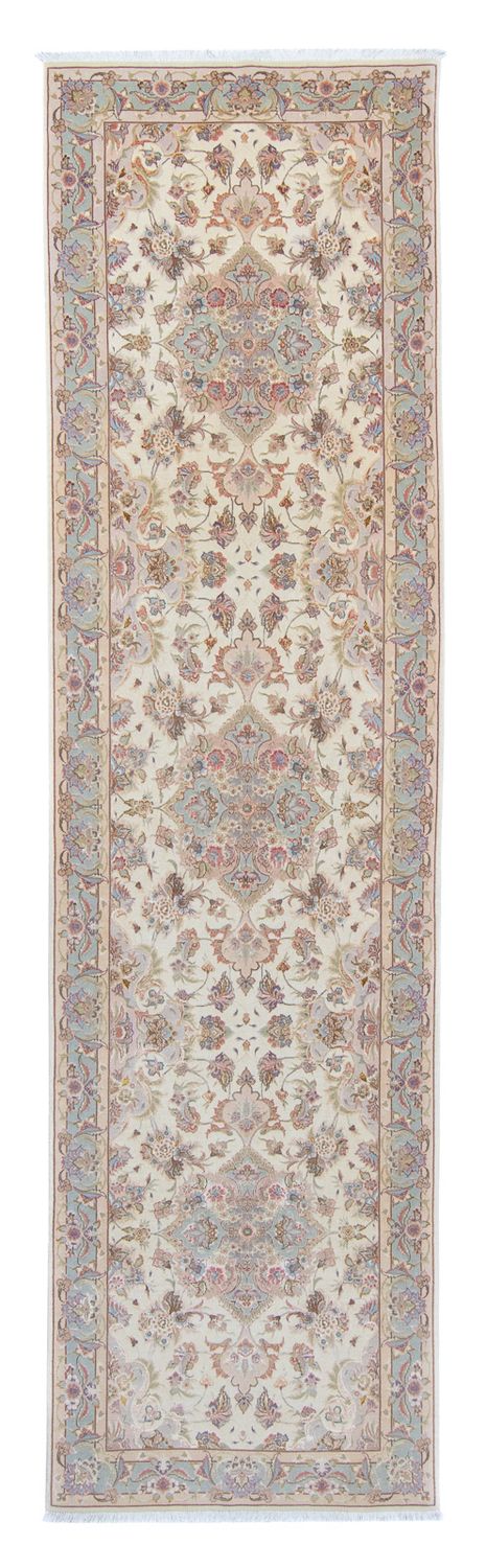 Loper Perzisch tapijt - Tabriz - Royal - 358 x 91 cm - beige