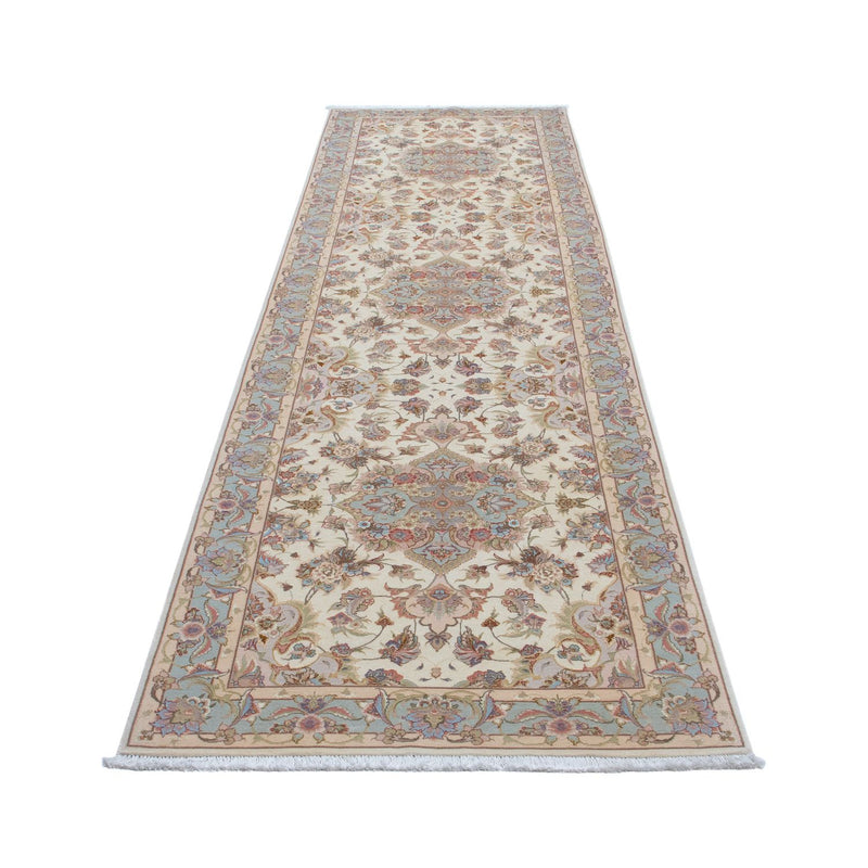 Loper Perzisch tapijt - Tabriz - Royal - 358 x 91 cm - beige