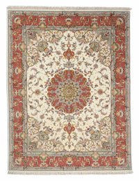 Perzisch tapijt - Tabriz - Royal - 198 x 150 cm - beige