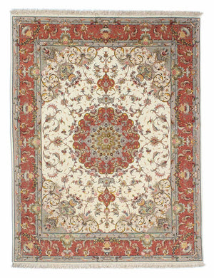 Perzisch tapijt - Tabriz - Royal - 198 x 150 cm - beige