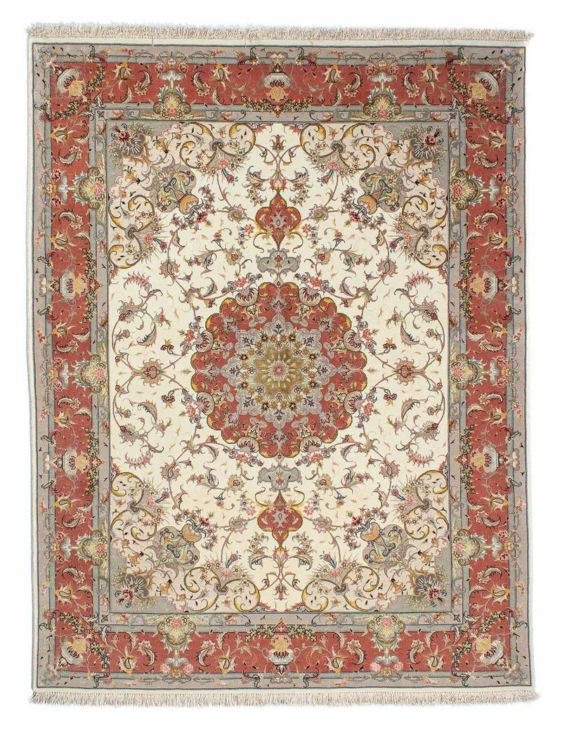 Perzisch tapijt - Tabriz - Royal - 198 x 150 cm - beige
