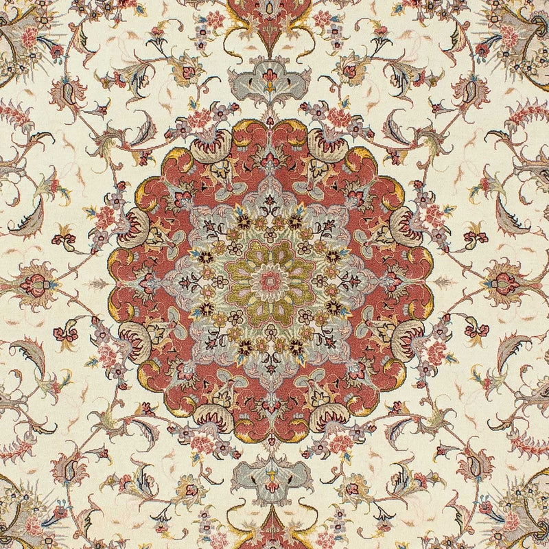 Perzisch tapijt - Tabriz - Royal - 198 x 150 cm - beige