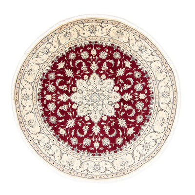 Perzisch tapijt - Nain rond  - 245 x 245 cm - donkerrood