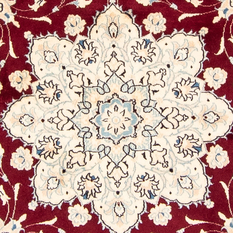 Perzisch tapijt - Nain rond  - 245 x 245 cm - donkerrood