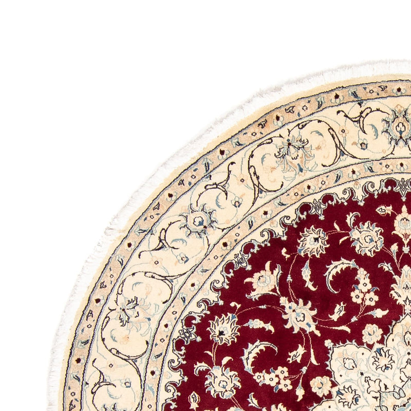 Perzisch tapijt - Nain rond  - 245 x 245 cm - donkerrood