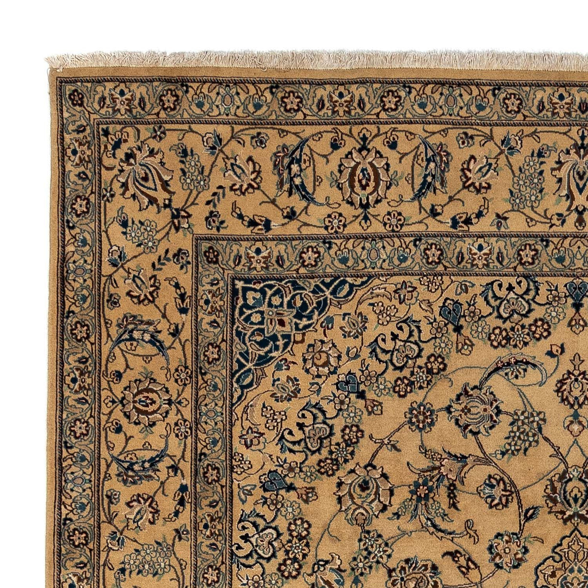 Perzisch tapijt - Nain - Koninklijk - 343 x 242 cm - lichtbruin