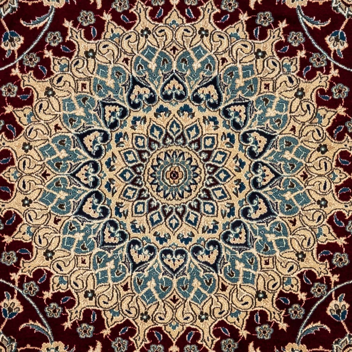 Perzisch tapijt - Nain - Koninklijk - 344 x 245 cm - donkerrood