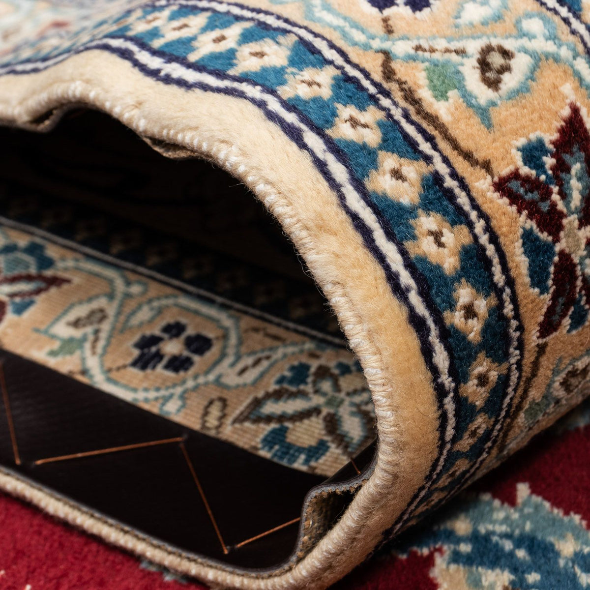 Perzisch tapijt - Nain - Koninklijk - 344 x 245 cm - donkerrood