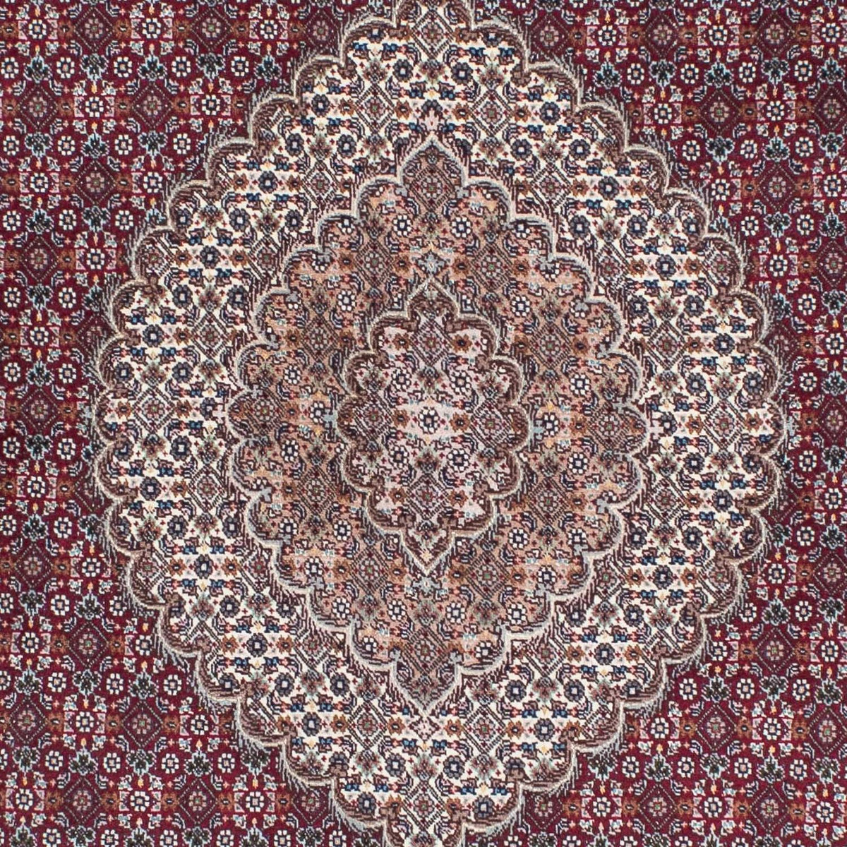 Perzisch tapijt - Tabriz - 210 x 152 cm - donkerrood