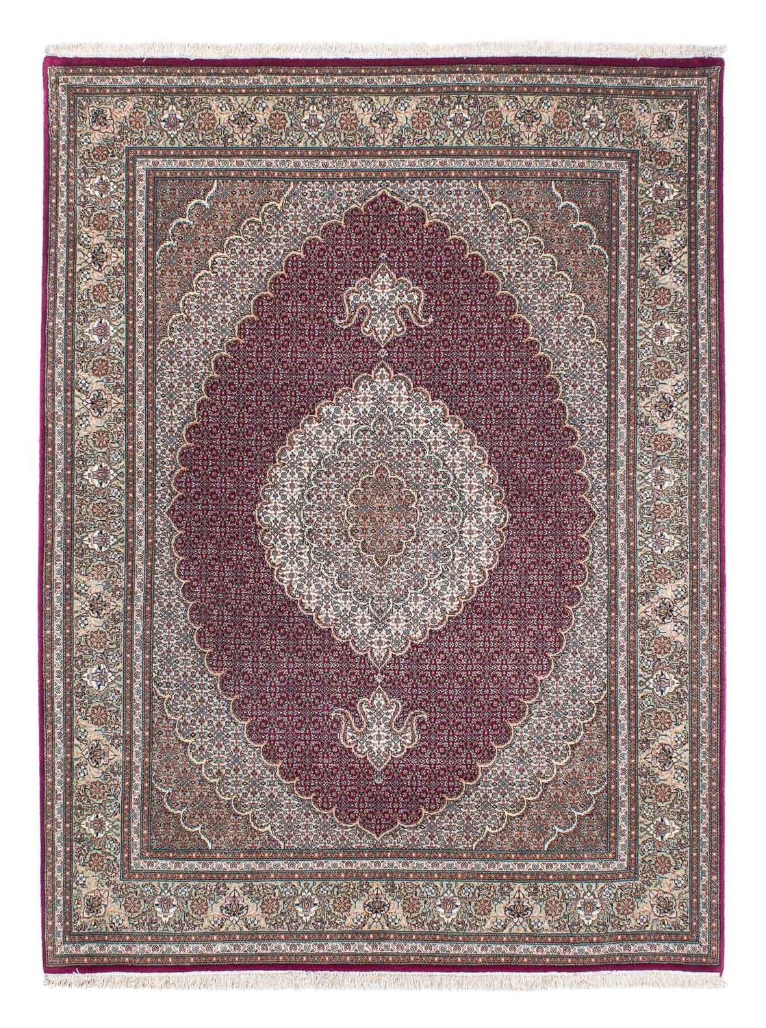 Perzisch tapijt - Tabriz - 206 x 153 cm - donkerrood