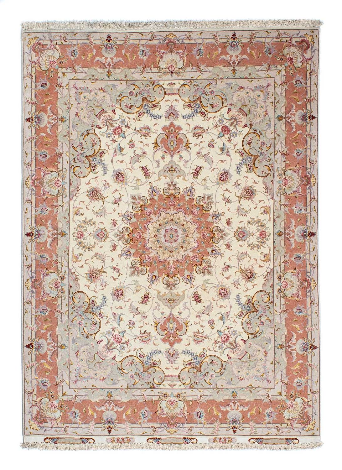 Perzisch tapijt - Tabriz - Royal - 205 x 152 cm - beige