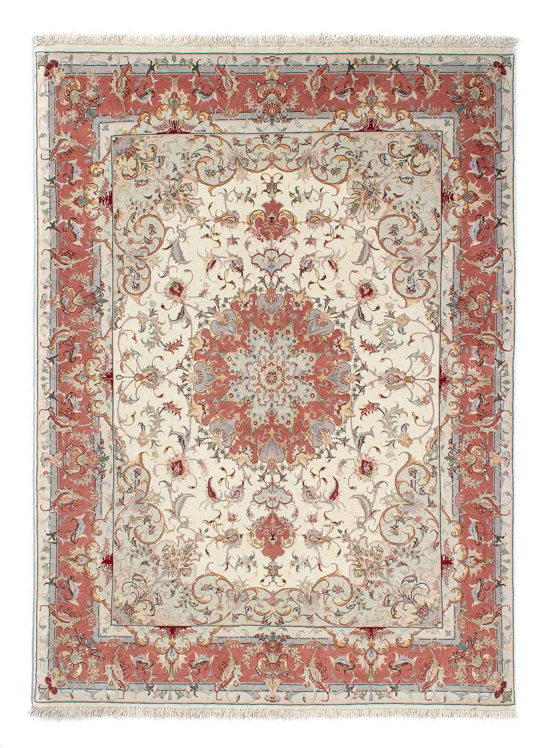 Perzisch tapijt - Tabriz - Royal - 202 x 151 cm - beige
