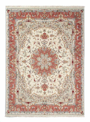 Perzisch tapijt - Tabriz - Royal - 202 x 151 cm - beige