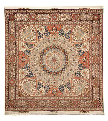 Perzisch tapijt - Tabriz - Royal vierkant  - 264 x 253 cm - lichtbruin