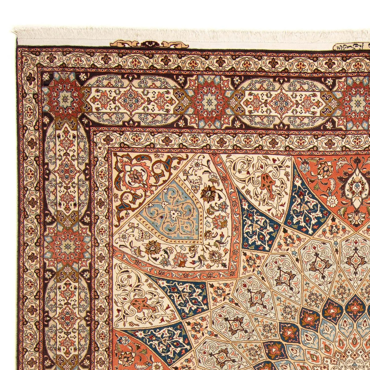 Perzisch tapijt - Tabriz - Royal vierkant  - 264 x 253 cm - lichtbruin
