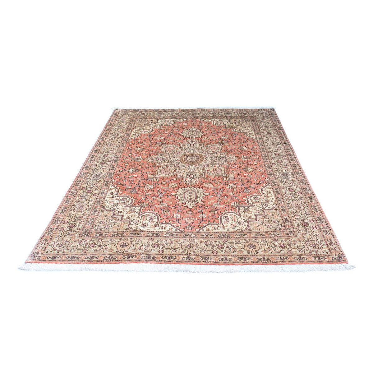 Perzisch tapijt - Tabriz - Royal - 210 x 152 cm - beige